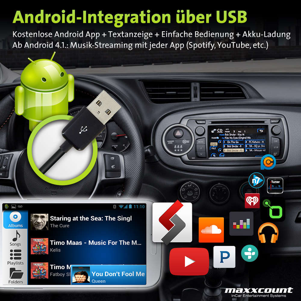 The best Android integration for your factory radio / navigation system