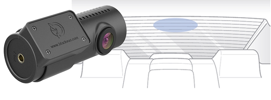 Integrated rear view camera - black
