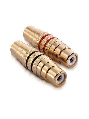 2x Gold plated RCA Coupler (female-female) for Extending Audio Cables