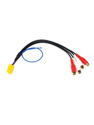 Line Out + Pre-Amplifier Adapter (4x RCA) for Blaupunkt & Grundig (8-pin / Mini-ISO)