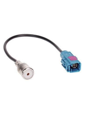 Antenna Adapter Cable (ISO female > FAKRA Z female) for Audi, BMW, Citroen, Fiat, Ford, Mercedes, Opel, Seat , Skoda & VW