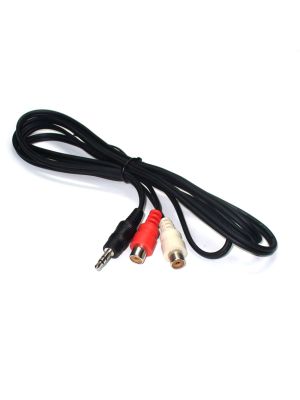 3.5mm-RCA Splitter / Y-adapter Cable (1 male > 2 female) 1.5m