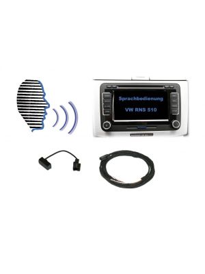 Kufatec 37115 retrofit kit for voice control with VW RNS 510 & Skoda Columbus without original handsfree