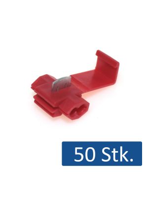 Branching connector RED 0,5-1mm² 50 piece quick connector for cable of 0.5 - 1 mm²