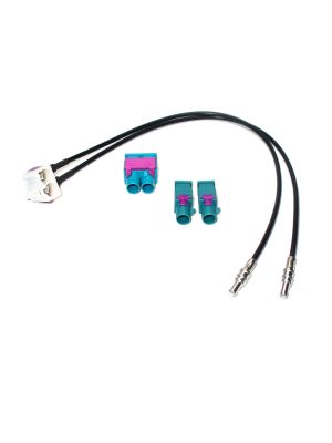 Antenna Adapter Cable (Double FAKRA female 90° angled > Double/2x FAKRA) for VW