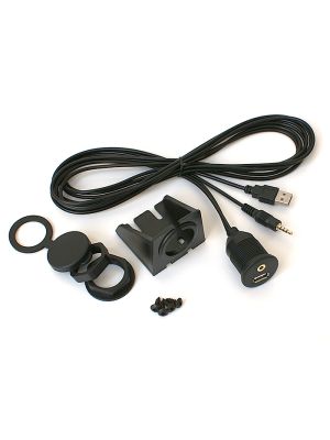USB & 3.5mm AUX Flush Mount Socket / Extension (incl. Surface Mount)