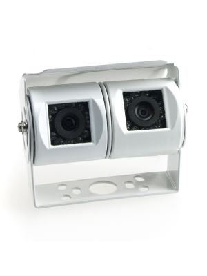 Twin Rear View Camera (95°+120°, White, IR) for Transporter like Fiat (Ducato), Mercedes (Sprinter, Viano) & VW (T5, Crafter) and more Vans
