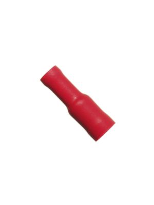 Red Female Vinyl Bullet Connectors (100 per Pack), industrial quality, 0.5-1.5mm²