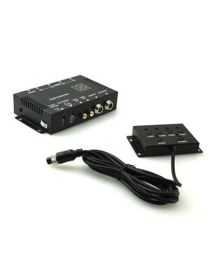 4-port Video Splitter with 4 display modes: Single / Dual / Triple / Quad