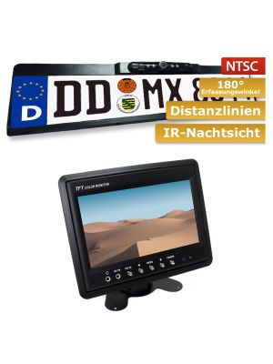 Backup Camera System: Universal Rear View Camera in License Plate with 7