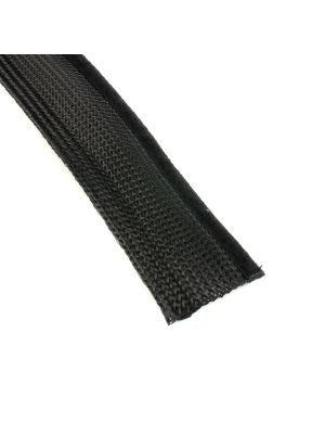 Braided hose 13mm braided with strip fasteners, 1m, black 