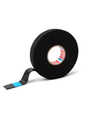 tesa PET fleece adhesive tape 15mm x 15m, black