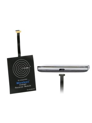 Inbay Universal Wireless Qi Charging Receiver (external) for Smartphones with micro-USB (top) 