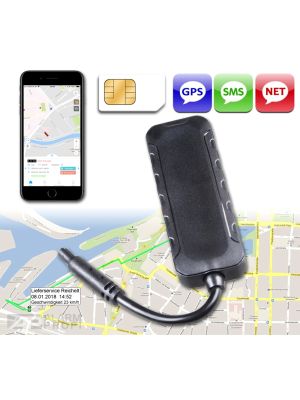 GPS lite tracking system + SIM card (position: SMS/online/App, up to 100 vehicles, Geofence)