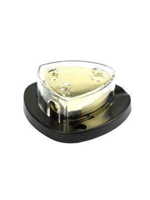 Power distribution block 25mm² / 4GA - 2x 10mm² / 8AG gold-plated 