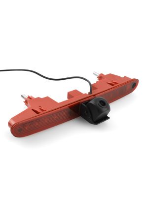 Rear view camera in 3rd brake light incl. 15m cable for Citroen Berlingo, Peugeot Partner, Opel Combo, Toyota ProAce from 2008 with wiper nozzle