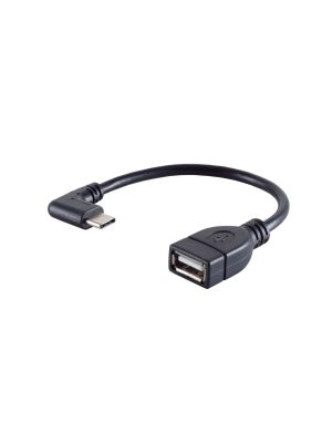 USB 2.0 female to Type-C male angled adapter cable (OTG) 