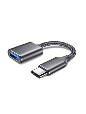 USB 3.0 female to Type-C male adapter cable (OTG / nylon) 
