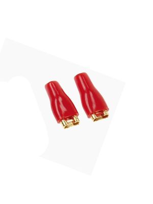 50 flat receptacles 4.8mm red 