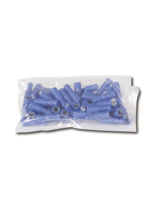 Blue Female Vinyl Bullet Connectors (100 per Pack), industrial quality, 1.5-2.5mm²