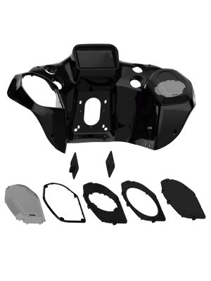 Metra 95-HDIF2 2DIN inner fairing Sharknose, painted black, suitable for Harley-Davidson® Road Glide™ FLT 1998-2013