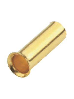 2.5mm² wire end sleeves, uninsulated, gold-plated, 20 pieces