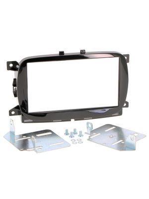 2DIN Facia Dash Kit (piano black) for Fiat 500 from 2016 without Uconnect 