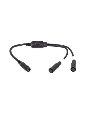 Reversing camera adapter cable for CAMOS / ESX / Caratec system cable from 6PIN CAMOS (male) to 2x CAMOS (female) for connecting dual cameras 