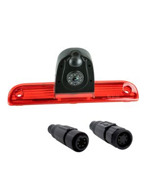maxxcount motorhome dual reversing camera in 3rd brake light, kit for Fiat Ducato 2006-2021 (Waeco/Dometic system cable with 6-pin screw connection) 