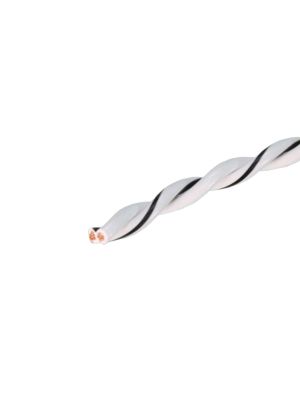 Speaker cable OFC twisted 1m, 14GA (2.5mm²), white