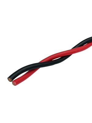 Speaker cable OFC twisted 1m, 12GA (4.0mm²), red/black