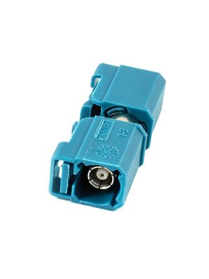 maxxcount FAKRA adapter, female to female, water blue