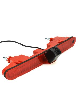 Rear view camera in 3rd brake light incl. 15m cable for Citroen Berlingo, Peugeot Partner, Opel Combo, Toyota ProAce from 2008 with wiper nozzle (stiff)