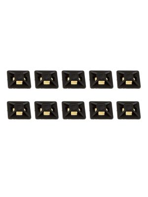 maxxcount adhesive base black, attachment for cable ties (set of 10)