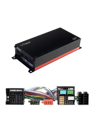 VIBE POWERBOX65.4-8MDSP-VW2 4-channel 260W micro amplifier Class D with 8-channel DSP for VW / Seat / Skoda / Audi (52-pin Quadlock, fully occupied) 