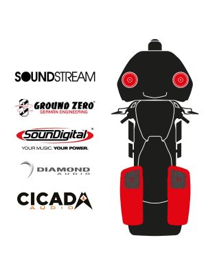 maxxcount BIKE SoundKit 2F2RRL/OEM/RG14+ OEM suitable for Harley-Davidson® Road Glide™ from 2014