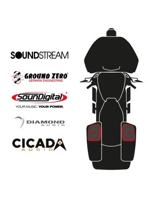 maxxcount BIKE SoundKit 2RCK/OEM/RG14+ suitable for Harley-Davidson® Road Glide™ from 2014