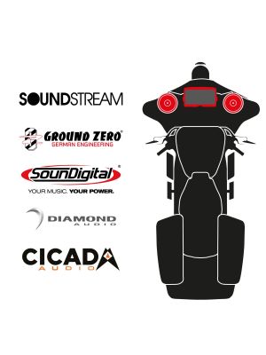 maxxcount BIKE SoundKit 2F/MSR/SG98+ passend für Harley-Davidson® Street Glide™ ab 1998