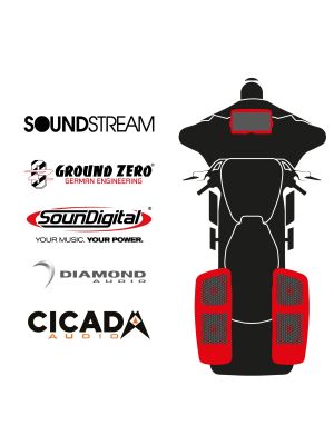maxxcount BIKE SoundKit 4RRL/MSR/SG98+ suitable for Harley-Davidson® Street Glide™ from 1998