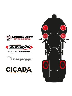 maxxcount BIKE SoundKit 4F2RLA/OEM/CVORG14+ suitable for Harley-Davidson® CVO™ Road Glide™ / other 5x7