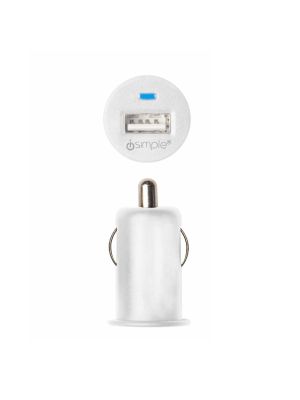 iSimple IS4710WH Cigarette Lighter USB Charging Adapter 12V Single (2,4A), white 
