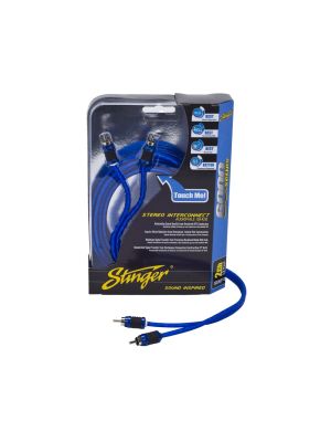 Stinger SI6212 2-channel RCA interconnect for Stinger amplifier sets 3,6m