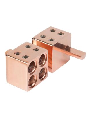 VIBE CLQIPC-V7 0AWG Quad Amplifier Terminal Adapter for 4x 50mm², made of 100% OFC copper