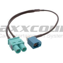 maxxcount antenna adapter FAKRA socket (f) 90° angled to double FAKRA (m)  25cm