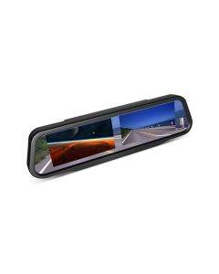 Rear View Mirror with 2 Built-In 10.9cm (4.3") Monitors with 4x Video-In for Rear View Camera, DVD, TV, etc.