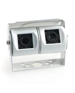 Twin Rear View Camera (95°+120°, White, IR) for Transporter like Fiat (Ducato), Mercedes (Sprinter, Viano) & VW (T5, Crafter) and more Vans