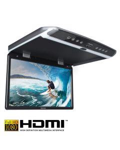 AMPIRE OHV185 hips 47cm (18.5 inches) Full-HD ceiling monitor (1920x1080) with HDMI + USB + IR transmitter