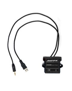 AMPIRE BTR300X universal Bluetooth Interface for music streaming with auto remote (3.5mm jack + USB, aptX), waterproof 