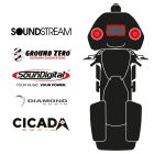 maxxcount BIKE SoundKit 2F/MSR/RG14+ with/without SoundStream Radio suitable for Harley-Davidson® Road Glide™ from 2014