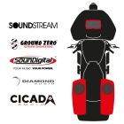 maxxcount BIKE SoundKit 2R8RL/MSR/RG14+ with/without SoundStream Radio suitable for Harley-Davidson® Road Glide™ from 2014